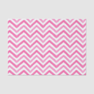 Pink Watercolor Chevron Tissue Paper