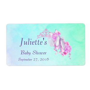 Pink Watercolor Crown & Ballet Shoes Water Bottle