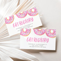 Pink Watercolor Doughnuts Sprinkles Gift Registry