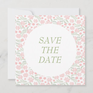 Pink Watercolor Elegant Floral Wedding Save The Date