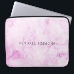 Pink Watercolor Elegant Laptop Sleeve<br><div class="desc">Elegant laptop sleeve with your name over a hand painted pink watercolor background.</div>