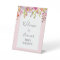 Pink Watercolor Floral Baby shower sign
