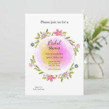 Pink Watercolor Floral Bridal Shower