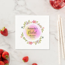 Pink Watercolor Floral Bridal Shower