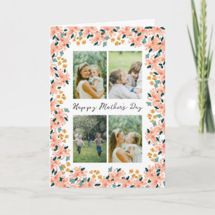 Pink Watercolor Floral Garden Mother's Day Card