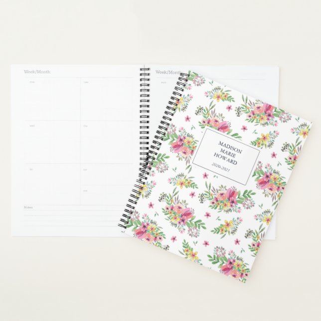 Pink Watercolor Floral Planner (Display)