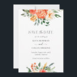 Pink Watercolor Florals Wedding Save the Date<br><div class="desc">This elegant save the date features pink,  peachy florals for the perfect way to ask family and friends to save the date!</div>