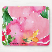 Pink Watercolor Flower Floral Summer Chic Custom