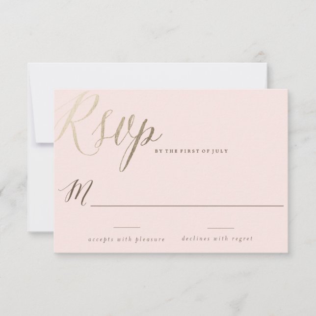 PINK WATERCOLOR FLOWER wedding invitation cards (Front)