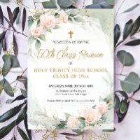 Pink Watercolor Flowers Religious Class Reunion