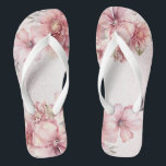 Pink Watercolor Flowers Shiny Glitter Modern Thongs<br><div class="desc">Pink Watercolor Flowers Shiny Glitter Modern Flip Flops. Unique,  beautiful,  stylish design. Easy to be personalised. Matching items are available.</div>
