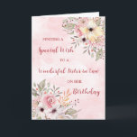 Pink Watercolor Flowers Sister in Law Birthday Card<br><div class="desc">Birthday card for sister in law with vintage pink watercolor flowers and thoughtful verse.</div>
