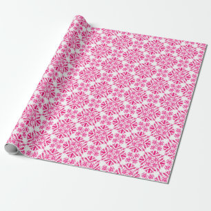Pink watercolor: geometric tile design. wrapping paper