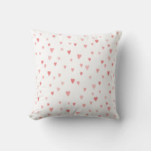 Pink Watercolor Heart Pattern Decor Art