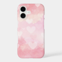 Pink Watercolor Hearts Background – Romantic Love