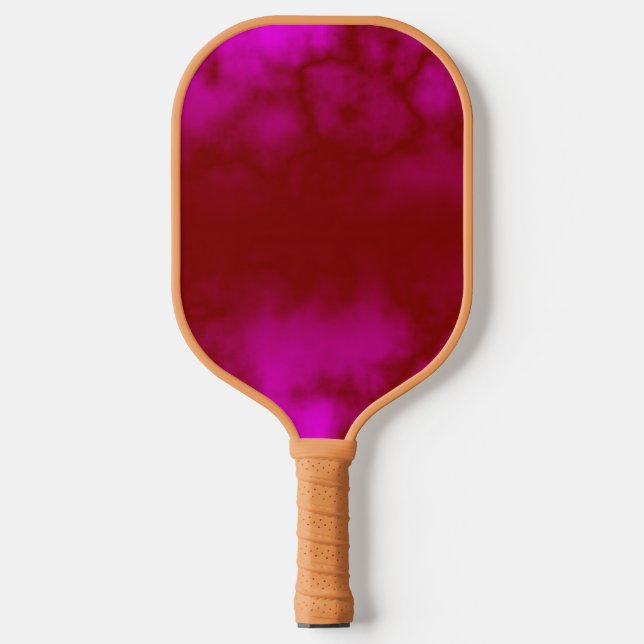 Pink watercolor marble pattern pickleball paddle (Front)