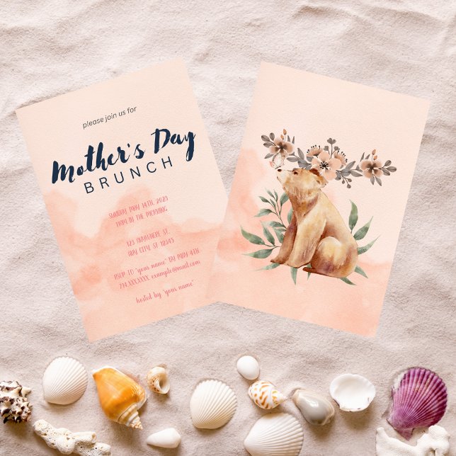 Pink Watercolor Mother's Day Brunch Invitation (Creator Uploaded)