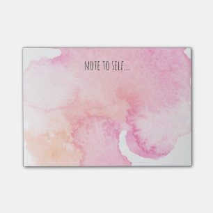 Pink Watercolor Note to Self