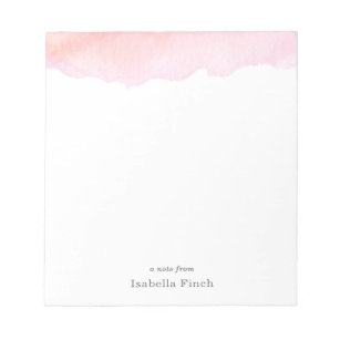 Pink Watercolor Notepad