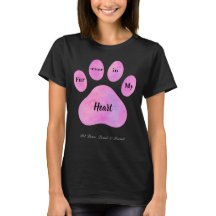 Pink Watercolor Paw Print – Cute Pet Lover T-Shirt