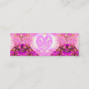 Pink Watercolor Petal Mini Business Card