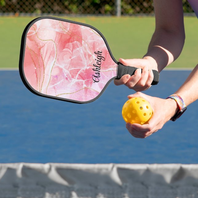 Pink Watercolor  Pickleball Paddle (Insitu)
