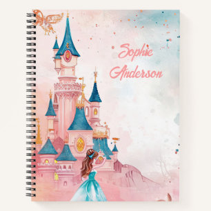 Pink Watercolor Princess Notebook