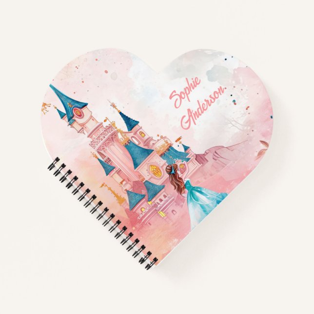 Pink Watercolor Princess Notebook (Front)