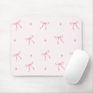 Pink Watercolor Ribbon Mouse Pad