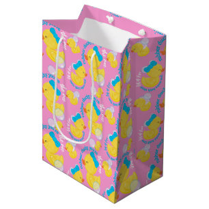 Pink Watercolor Rubber Ducky You're the One Party Medium Gift Bag