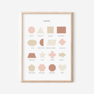 Pink Watercolor Shapes Classroom Decor