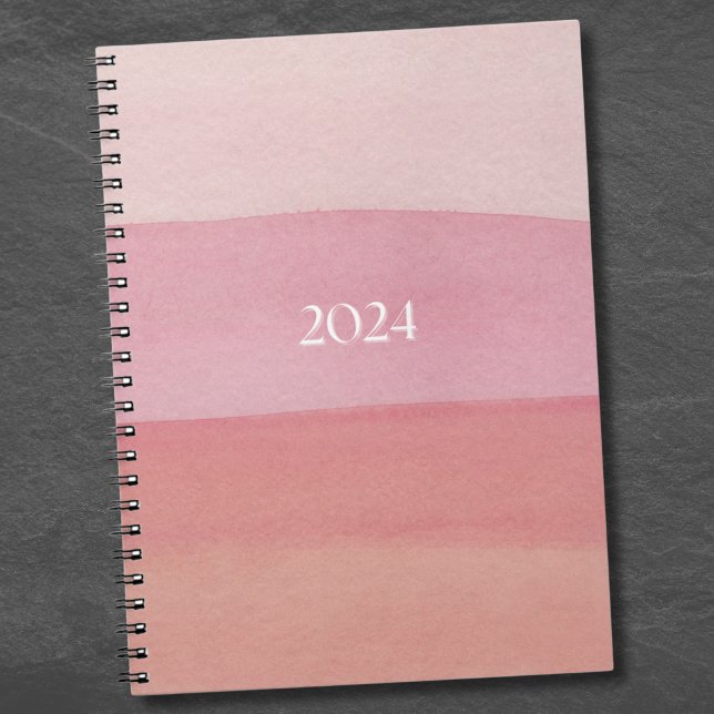 Pink Watercolor Stripe Notebook (Pink Watercolor Stripe notebook)