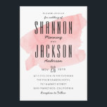 Pink Watercolor Wash Wedding Invitation<br><div class="desc">A modern wedding invitation features pink watercolor wash background.</div>