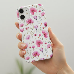 Pink Watercolor Wildflower  Case-Mate iPhone 14 Case
