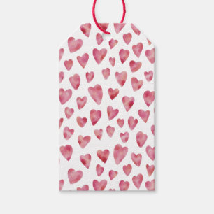 Pink Watercolour Heart Gift Tag