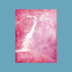 Pink Waterfall Scrapbook Paper