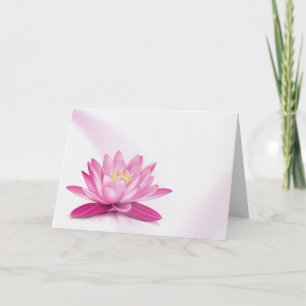 Pink Waterlily Sympathy Card
