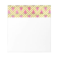 Pink Watermelon and Yellow Stripe Summer Pattern