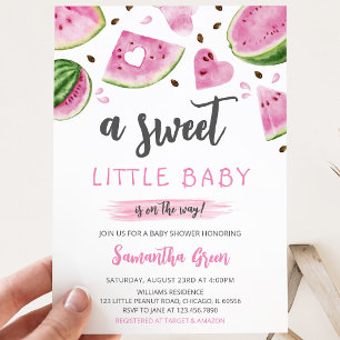 Pink Watermelon Baby Shower Invitation