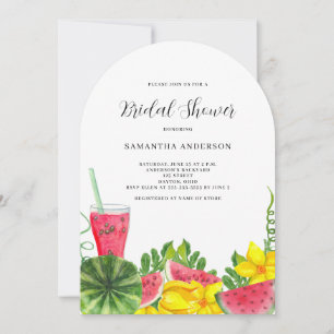 Pink Watermelon Bridal Shower Invitation