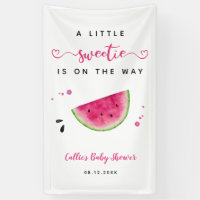 Pink Watermelon Little Sweetie Baby Shower Welcome
