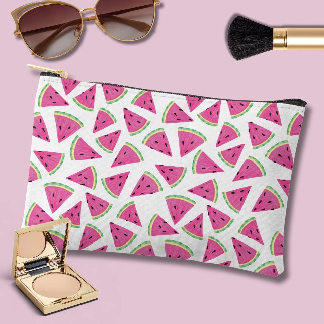 Pink Watermelon Pattern Accessory Pouch (Watermelon cosmetic pouch)
