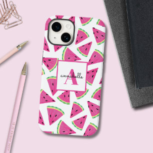 Pink Watermelon Pattern initial first name