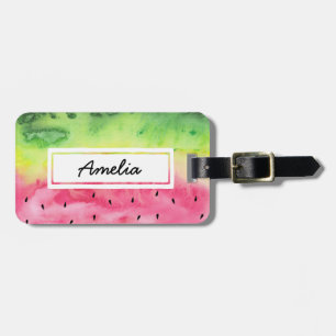 Pink watermelon Personalized Luggage Tag