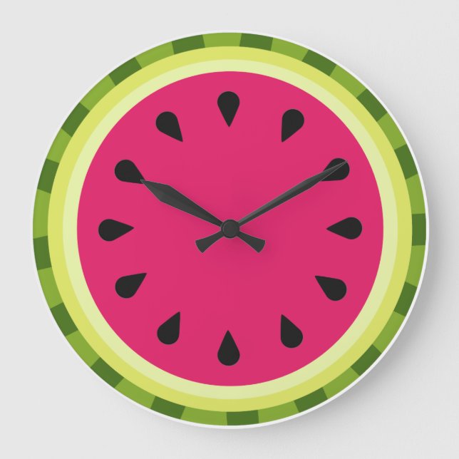 Pink Watermelon Slice Wall Clock (Front)