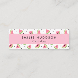 Pink Watermelons, Watermelon Seeds, Fruit Shop Mini Business Card