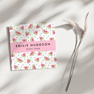 Pink Watermelons, Watermelon Seeds, Fruit Shop Square Business Card