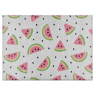 Pink Watermelons, Watermelon Seeds, Summer Pattern Cutting Board