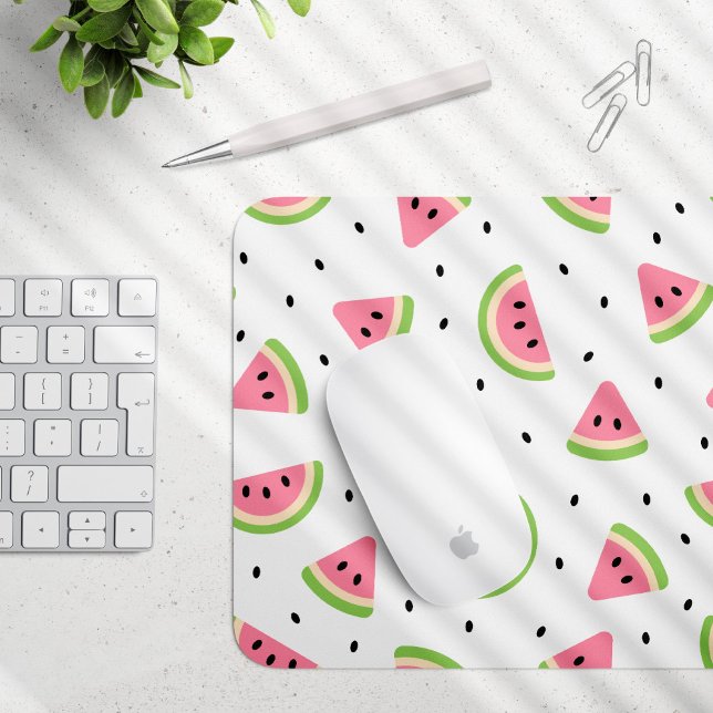 Pink Watermelons, Watermelon Seeds, Summer Pattern Mouse Pad (Creator Uploaded)