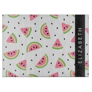 Pink Watermelons, Watermelon Seeds, Your Name Cutting Board